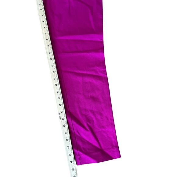 Merona Ankle Pant Women's Size 10 Fuschia Straight Leg High Rise Cotton Stretch - Picture 5 of 5